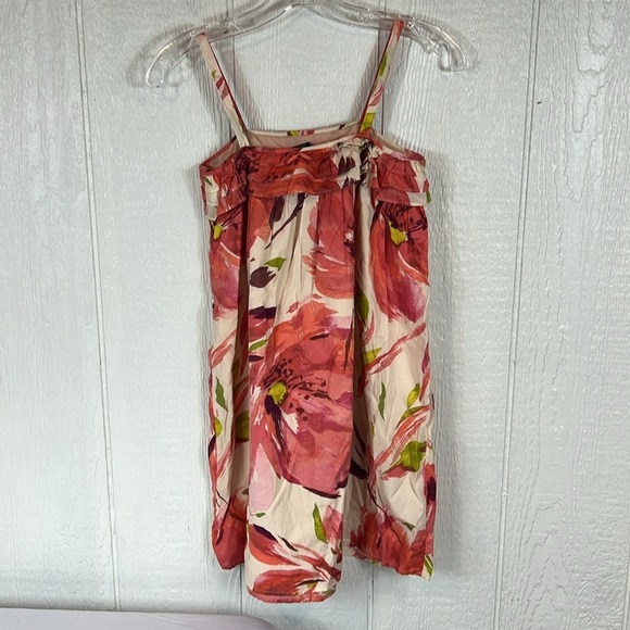 Girls Gap Pink Floral Print Spaghetti Strap Dress Size Large 10 - Picture 2 of 4